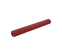 vidaXL Grillage Acier PVC - 25x1,2 m - Rouge