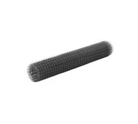 Kippengaas 25x1 m staal met PVC coating grijs143641