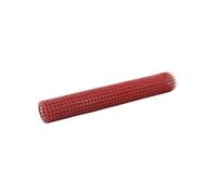 Kippengaas 25x1 m staal met PVC coating rood143665