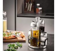 GEFU Carrousel à vinaigre, huile et épices KIPPO - 5 pièces, acier inoxydable argent