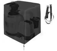 KiraKira 420D Oxford Couvercle de filtre de piscine pour pompe de filtre à sable Intex, protecteur résistant aux déchirures avec installation facile