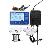 KiraKira Capteur de débit numérique 1/4" avec écran LCD, alimentation DC 12 V et électrovanne, pour une gestion de l'eau compacte