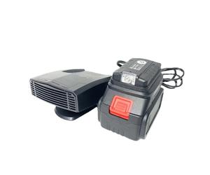 KiraKira Chauffage et refroidisseur de voiture portable 18 V avec support rotatif à 360°, double adaptateur USB pour un désembuage rapide en hiver