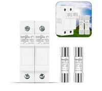 KiraKira Fusible à ficelle PV 1000 V avec support 3 A 10 A 15 A 20 A 25 A 30 A systèmes de panneaux solaires résistant aux hautes températures facile à installer
