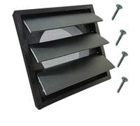 KiraKira Hotte murale extérieure en polypropylène avec rabat d'arrêt automatique pour la maison et le bureau, convient aux tuyaux de conduit de 100 mm, 125 mm, 150 mm Blanc