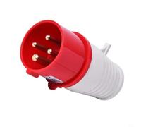KiraKira IP44 Prise industrielle 4 broches 16 A 380-415 V Connecteur électrique étanche 4 cœurs 3P+E haute résistance Shell ferroviaire navire métallurgie ()