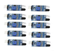 KiraKira Lot de 10 capteurs infrarouges pour éviter les obstacles, capteur photoélectrique réfléchissant à 3 fils, distance de détection réglable de 2 à 30 cm, projets de robot de voiture