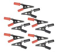 KiraKira Lot de 10 clips isolés 5 A avec prise banane jack 4 mm pour alimentation et bornes de connexion pour rouge et noir