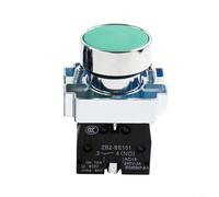 KiraKira Lot de 10 interrupteurs à bouton-poussoir momentané de 22 mm, IP65, étanche, unipolaire, contrôle d'automatisation industrielle (vert)