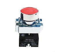 KiraKira Lot de 10 interrupteurs à bouton-poussoir momentané de 22 mm, IP65, étanche, unipolaire, double jet, contrôle d'automatisation industrielle (rouge)