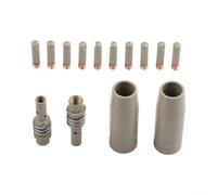 KiraKira Lot de 14 accessoires de soudeur MIG revêtus pour embouts en cuivre 15AK, buses et tubes de 0,6 mm