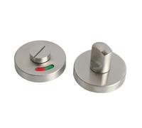 KiraKira Poignée de verrouillage en acier inoxydable pour indicateur de salle de bain, rouge et vert, avec rotation à 360 degrés pour aéroport, hôpital, bureau, traction d'intimité durable, argent