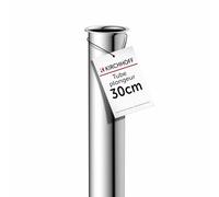 Kirchhoff 98848318 Chrome Plongeur 30cm rallonge 300mm Bouteille et Siphon, 1 1/4 Pouce, Tube supplémentaire Extra Long lavabo, écoulement en INOX