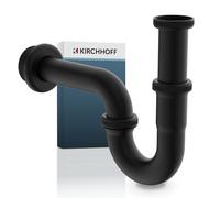KIRCHHOFF Bonde de Lavabo Noire - Siphon en Acier Inoxydable