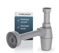 Kirchhoff Économies écologiques Eco Save 98803049 d'évacuation Durable pour évier et lavabo, gobelet, Siphon en Plastique recy ris