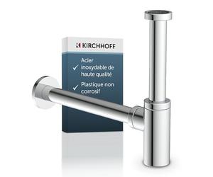 Kirchhoff Siphon design, siphon de lavabo de salle de bain en plastique non corrosif, siphon pour lavabo et lavabo, siphon anti-odeurs avec ouverture de nettoyage, siphon de bouteille, 98803818