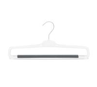 Kiroplast Cintres blancs pour pantalons, blancs, 10/30/50/100, cintres, peu encombrants, en plastique, éponge, antidérapants, 38 cm