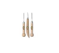 KIRSCHEN Werkzeuge 3450000 Set de linogravure 3 pièces : pied coudé + fraise + couteau