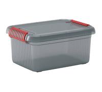 KIS Boîte de rangement empilable K Latch 237490 390×180×290 mm gris fumé translucide 14 L