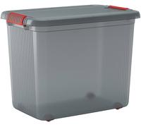 KIS 237491 Boîte de rangement K Latch empilable (l x H x P) 590 x 450 x 390 mm gris fumé, translucide 1 pc(s)