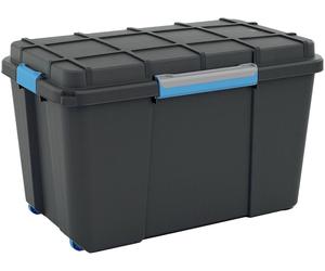 KIS 241508 Boîte de rangement Scubba empilable (l x H x P) 735 x 460 x 445 mm gris-bleu, noir 1 pc(s)