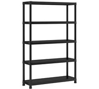 Kis 9502000 0022 01 Plus 120/5 Étagère Plastique Noir 120 x 40 x 187 cm