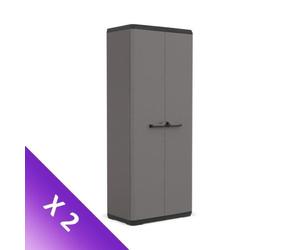KIS Armoire utilitaire + armoire basse Piu - 68 x 39 x 166 / 68 x 39 x 83 cm