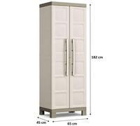 KIS EXCELLENCE HAUTE Armoire de rangement 65x45x182cm beige