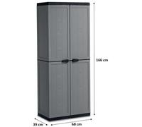 KIS JOLLY UTILITAIRE Armoire de rangement 68x39x166cm gris foncé