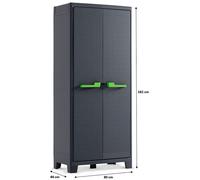 KIS MOBY HAUTE Armoire de rangement 80x44x182cm gris foncé