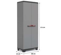 KIS STILO HAUTE Armoire de rangement 68x39x173cm gris/noir