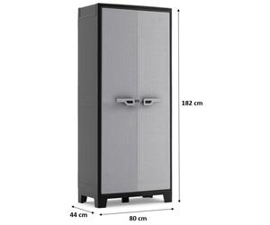 KIS TITAN MULTISPACE Armoire de rangement 80x44x182cm gris/noir