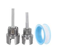 Kisangel 1 jeu d'outils de filetage interne et externe pour tuyaux - Fileteur de tuyauterie double fonction 1/2" 3/4" compatible avec les perceuses électriques pour le bricolage