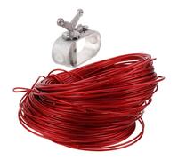 Kisangel 1 kit de câble et treuil pour couverture de piscine - Câble de 30 m (100 pi) pour couverture de piscine et cliquet à ressort en aluminium pour la fixation de la bâche hors sol