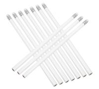 Kisangel 10 Pièces Crayon de Marquage en Bois Blanc pour Bureau et École | Graphite, Adapté au Marquage L’écriture, Usage Bureau, École, Finition Blanche Sobre