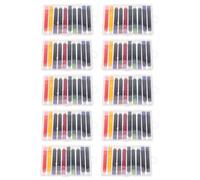 Kisangel 100 cartouches d'encre pour stylo-plume (pointe 3,4 mm) - Cartouches jetables pour une écriture fluide, idéales pour le bureau, les étudiants et l'entraînement à l'écriture.
