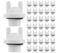 Kisangel 100 Pièces Bouchon en Plastique Fileté 1/2 Pouce pour Tuyau D'arrosage, Résistant à Haute Pression et Température, Accessoire Rond pour Usage Extérieur et Plomberie