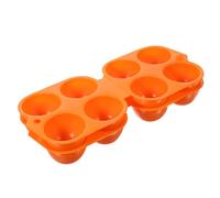 Kisangel 2 Pièces Boîte à Œufs Étanche Orange avec Couvercle Rangement Réfrigérateur Antichoc Cases Organisateur Réutilisable pour Cuisine Domestique
