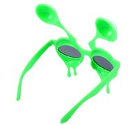 Kisangel 2 Pièces Lunettes de Fête Amusantes Vertes en ABS