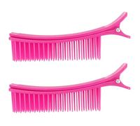 Kisangel 2 Pièces Pince à Cheveux Volumineuse en Plastique pour Femmes, Solide et Facile à Utiliser, Couleur Pourpre, pour Banquet et Fête