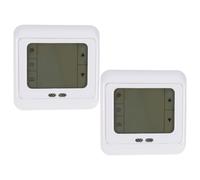 Kisangel 2 Pièces Thermostat Programmable Numérique pour Chauffage au Sol en Plastique PC Écran Lcd Large et 6 Plages Horaires Quotidiennes pour Chauffage Intérieur