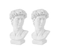 Kisangel 2 Pièces Veilleuse Statue David, Lampe de Table Compacte | Surface Lisse, Format Peu Encombrant, Ambiance Cosy pour Dortoir, Bibliothèque et Bureau