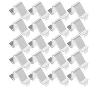 Kisangel 20 Pièces Clips Métalliques pour Étagères Armoire en Fer Argenté Support Réglable, Installation Rapide et Forte Capacité de Charge pour Bibliothèque et Bureau