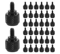 Kisangel 200 vis moletées noires, filetage 6-32 : vis de boîtier d'ordinateur, fixations à serrage manuel pour vitre de panneau latéral, installation rapide