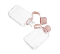 Kisangel 2pcs Gourde Plate en Plastique 240ml Légère et Étanche, Bouteille d'eau Mince Portable pour Voyages et Activités Fitness, Facile à Nettoyer