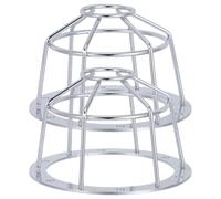 Kisangel 2pcs Housse de Protection pour Détecteur Incendie en Aluminium Argenté avec Cage Ventilée et Base, Installation Facile, Protection Anti- Cuisine et Maison