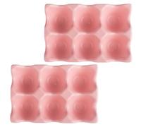 Kisangel 2pcs Plateau à Œufs en Céramique pour Réfrigérateur, Boîte de Rangement Élégante, Organise Jusqu'à 6 Œufs, Maintien de Fraîcheur, Cuisine Moderne