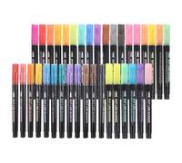 Kisangel 36 Pièces Stylo Contour Pailleté Acrylique Double Ligne Portable | Encre Propylène, Usage Dessin et Mise en Valeur, pour Garçon et Filles et Étudiants, Style Créatif