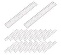 Kisangel 40 règles mathématiques en plastique transparent - Règle droite idéale pour les fournitures scolaires - Outil de géométrie mathématique pour les élèves, la maison et le bureau -