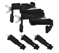 Kisangel 5 Pièces Crochet Cintre en Fer Noir pour Piscine, Support de Poteau Grosse Capacité de Charge et Design Moderne, pour Organiser Accessoires et Bras de Skimmer